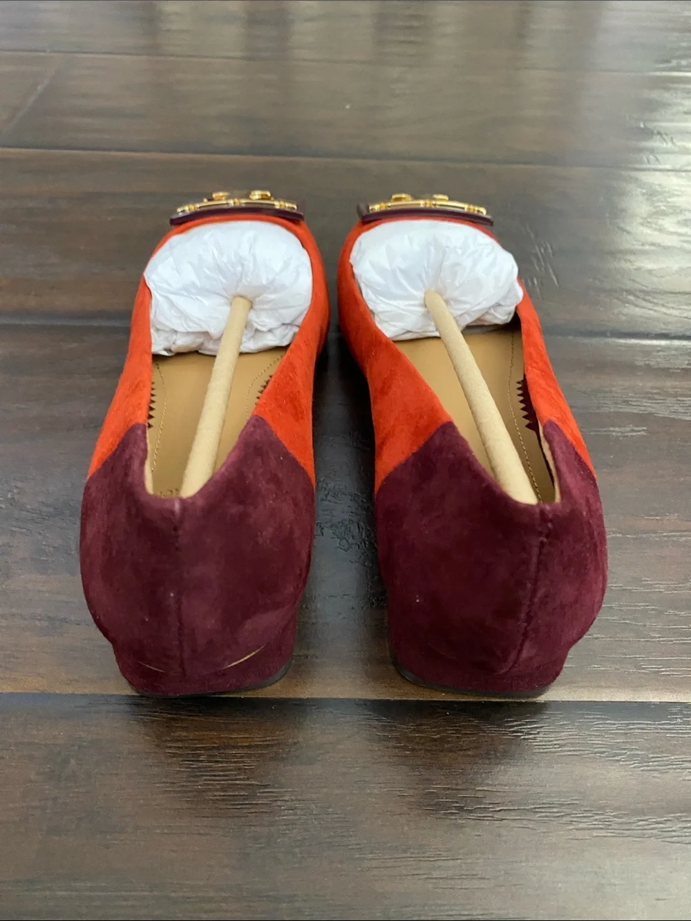 New with box Tory Burch Gigi 20MM Toe flat heeled suede women’s size 5.5 M